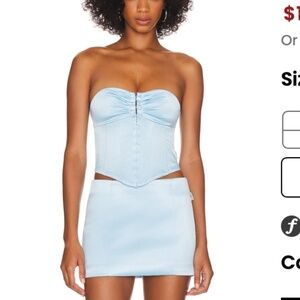 Revolve Light Blue Corset Top